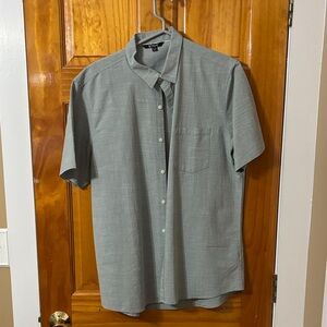 Men's Casual Gray Button Down Shirt